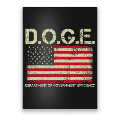 D.O.G.E Doge Department Of Government Efficiency On Back Poster
