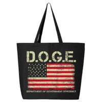 D.O.G.E Doge Department Of Government Efficiency On Back 25L Jumbo Tote