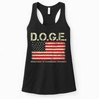 D.O.G.E Doge Department Of Government Efficiency On Back Womens Tank Top