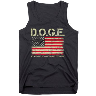 D.O.G.E Doge Department Of Government Efficiency On Back Tank Top