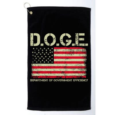 D.O.G.E Doge Department Of Government Efficiency On Back Golf Towel