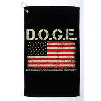 D.O.G.E Doge Department Of Government Efficiency On Back Golf Towel