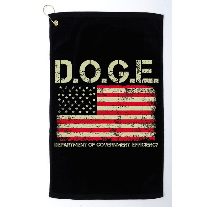 D.O.G.E Doge Department Of Government Efficiency On Back Golf Towel