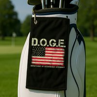 D.O.G.E Doge Department Of Government Efficiency On Back Golf Towel