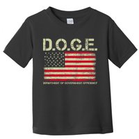 D.O.G.E Doge Department Of Government Efficiency On Back Toddler T-Shirt