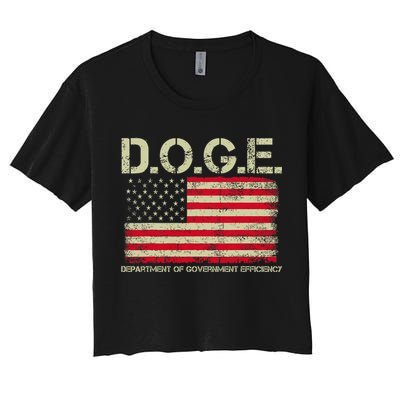 D.O.G.E Doge Department Of Government Efficiency On Back Crop Top