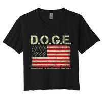 D.O.G.E Doge Department Of Government Efficiency On Back Crop Top