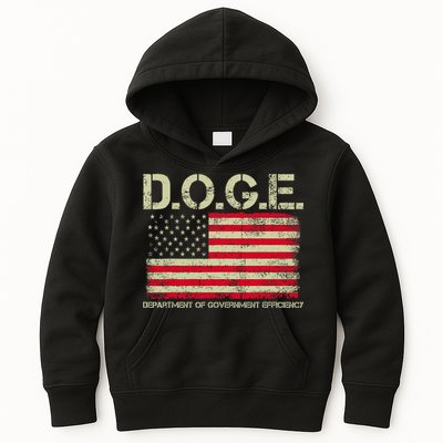D.O.G.E Doge Department Of Government Efficiency On Back Kids Hoodie