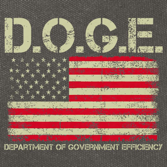 D.O.G.E Doge Department Of Government Efficiency On Back Cotton Canvas Backpack
