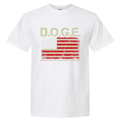 D.O.G.E Doge Department Of Government Efficiency On Back Garment-Dyed Heavyweight T-Shirt