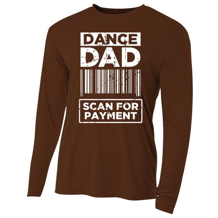 Dance Dad Distressed Scan For Payment Parents Adult Fun Cooling Performance Long Sleeve Crew