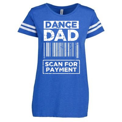 Dance Dad Distressed Scan For Payment Parents Adult Fun Enza Ladies Jersey Football T-Shirt