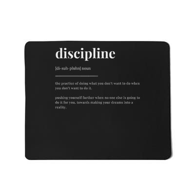 Discipline Definition Dictionary Design Mousepad