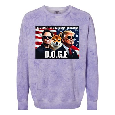 D.O.G.E Doge Department Of Government Efficiency Colorblast Crewneck Sweatshirt