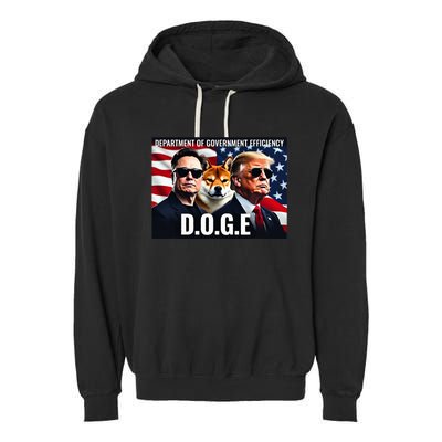 D.O.G.E Doge Department Of Government Efficiency Garment-Dyed Fleece Hoodie