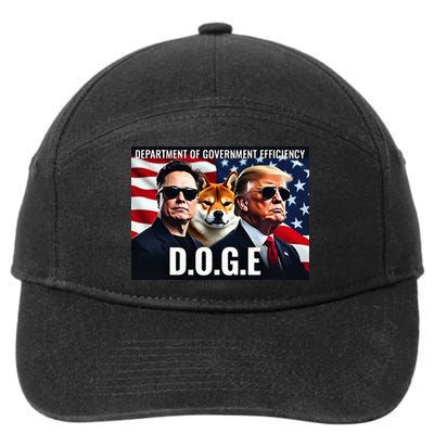 D.O.G.E Doge Department Of Government Efficiency 7-Panel Snapback Hat