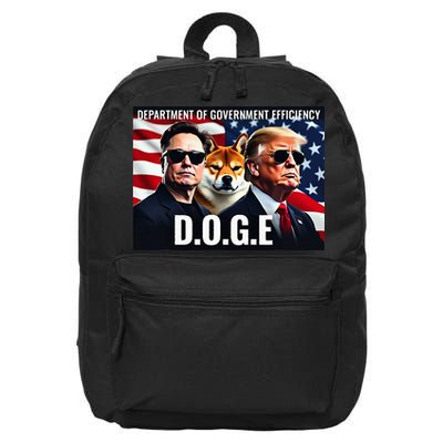 D.O.G.E Doge Department Of Government Efficiency 16 in Basic Backpack