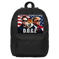 D.O.G.E Doge Department Of Government Efficiency 16 in Basic Backpack