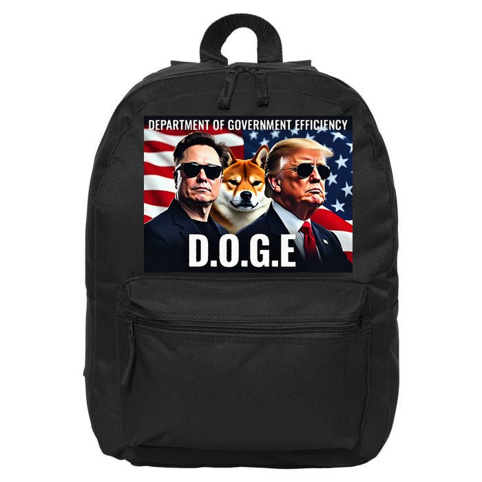 D.O.G.E Doge Department Of Government Efficiency 16 in Basic Backpack