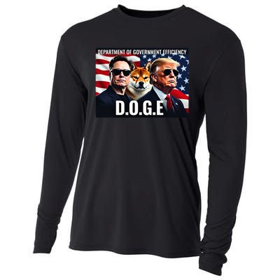 D.O.G.E Doge Department Of Government Efficiency Cooling Performance Long Sleeve Crew