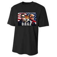 D.O.G.E Doge Department Of Government Efficiency Performance Sprint T-Shirt