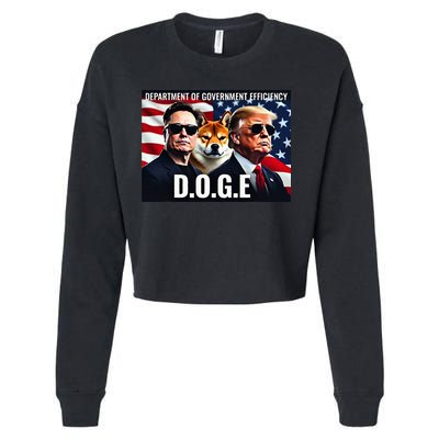 D.O.G.E Doge Department Of Government Efficiency Cropped Pullover Crew