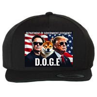 D.O.G.E Doge Department Of Government Efficiency Wool Snapback Cap