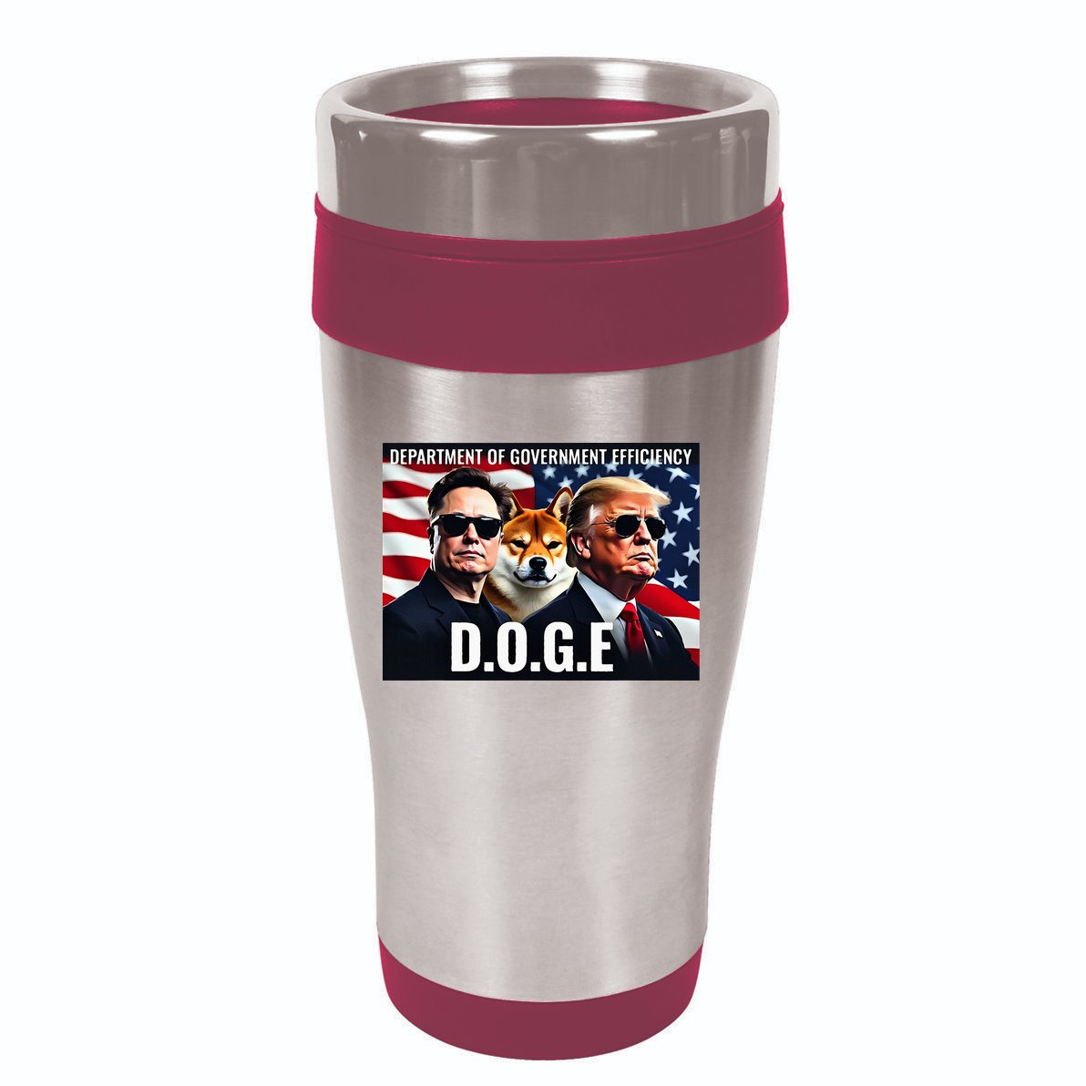 D.O.G.E Doge Department Of Government Efficiency 16oz Travel Tumbler