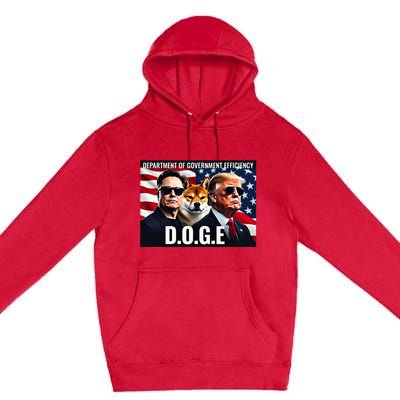 D.O.G.E Doge Department Of Government Efficiency Premium Pullover Hoodie