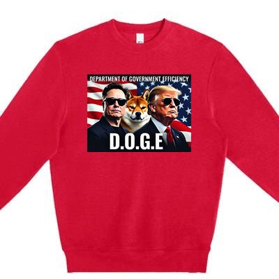 D.O.G.E Doge Department Of Government Efficiency Premium Crewneck Sweatshirt