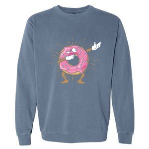 Dabbing Donut Dancing Donut Gift Garment-Dyed Sweatshirt