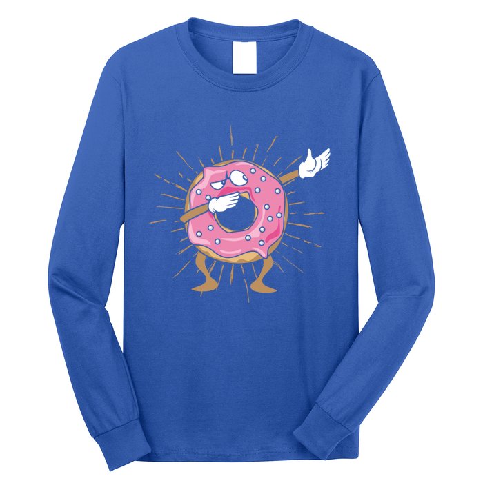 Dabbing Donut Dancing Donut Gift Long Sleeve Shirt