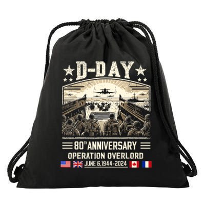 Dday Dwight D. Eisenhower Quote Dday 80th Anniversary Drawstring Bag