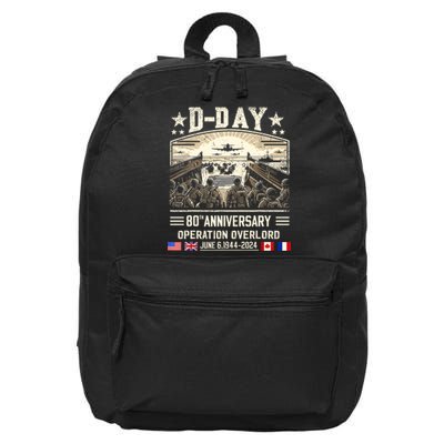 Dday Dwight D. Eisenhower Quote Dday 80th Anniversary 16 in Basic Backpack