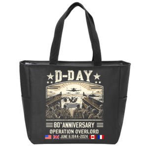 Dday Dwight D. Eisenhower Quote Dday 80th Anniversary Zip Tote Bag