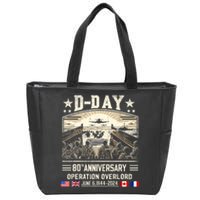 Dday Dwight D. Eisenhower Quote Dday 80th Anniversary Zip Tote Bag