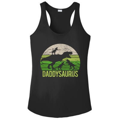 Daddy Dinosaur Daddysaurus 3 Three Gift Dad Christmas Gift Ladies PosiCharge Competitor Racerback Tank