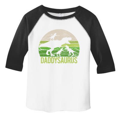 Daddy Dinosaur Daddysaurus 3 Three Gift Dad Christmas Gift Toddler Fine Jersey T-Shirt