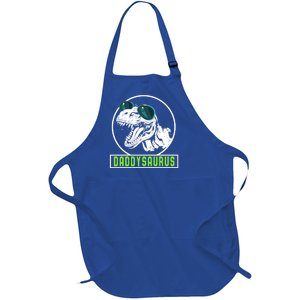 Daddysaurus Dad Dinosaur Fahter Rex Family Matching Gift Cool Gift Full-Length Apron With Pockets