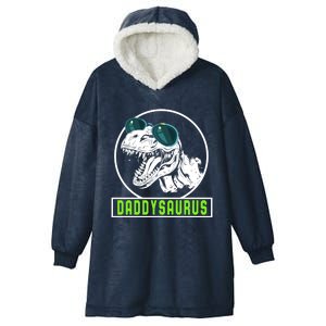 Daddysaurus Dad Dinosaur Fahter Rex Family Matching Gift Cool Gift Hooded Wearable Blanket