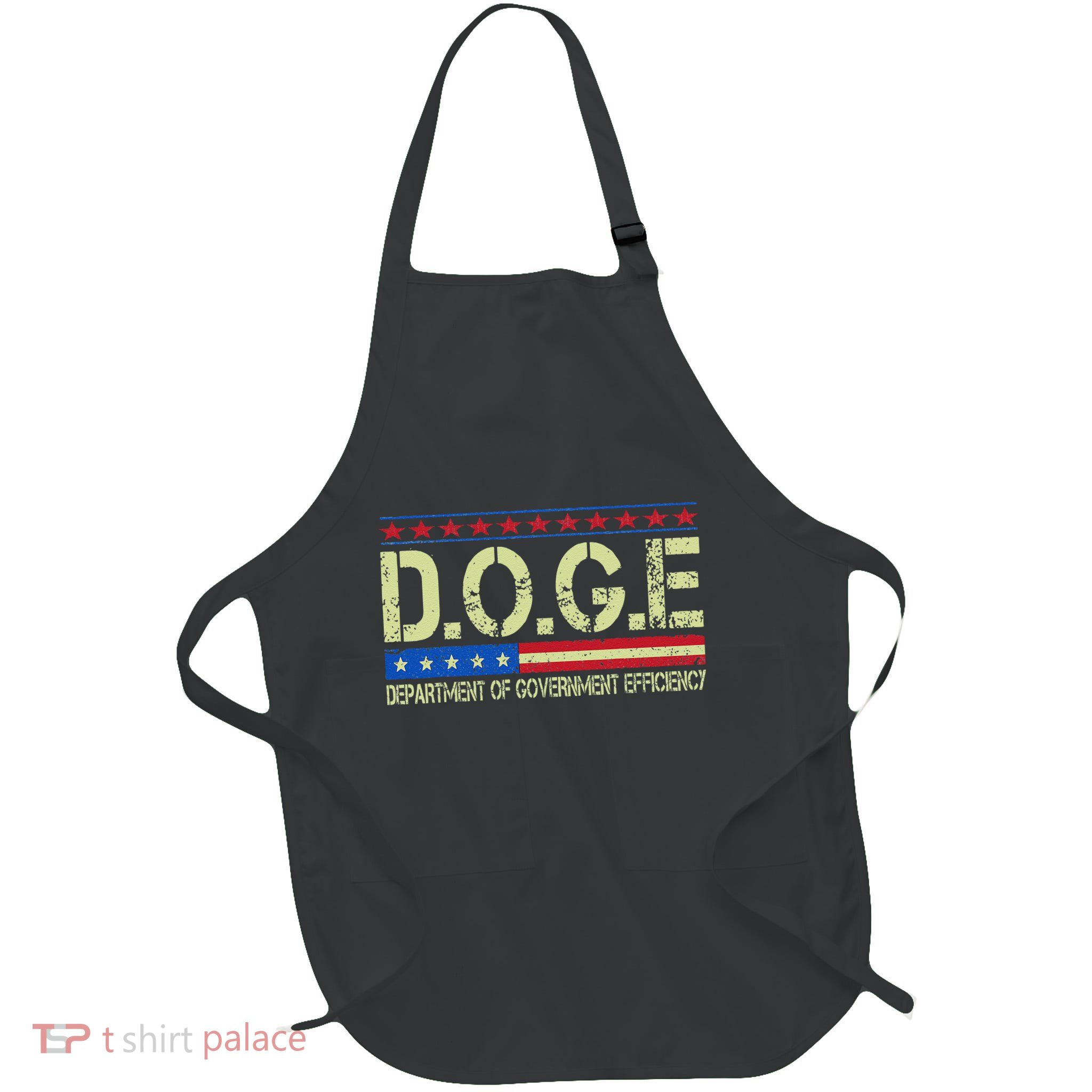 Doge Doge Department Of Government Efficiency Full-Length Apron With Pockets