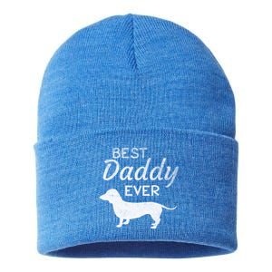 Dachshund Daddy Dad Dog Lover Fathers Day Funny Gift Sustainable Knit Beanie