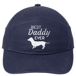 Dachshund Daddy Dad Dog Lover Fathers Day Funny Gift 7-Panel Snapback Hat