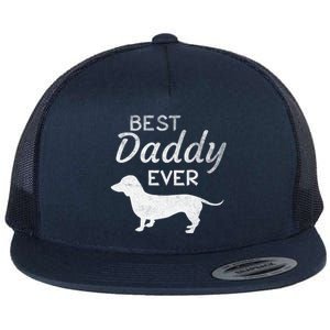 Dachshund Daddy Dad Dog Lover Fathers Day Funny Gift Flat Bill Trucker Hat