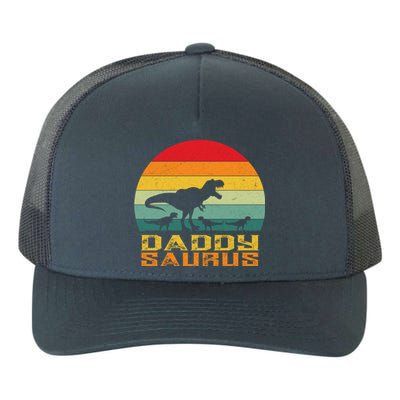 Daddysaurus Dad Dino Fathers Day Dinosaur Rex Funny Gift Yupoong Adult 5-Panel Trucker Hat