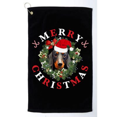 Dachshund Dachshund Dog Dachshund Christmas Cute Gift Platinum Collection Golf Towel