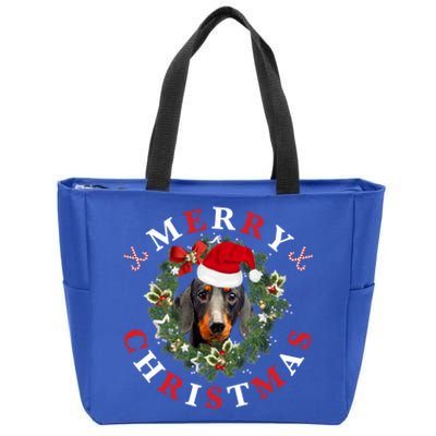 Dachshund Dachshund Dog Dachshund Christmas Cute Gift Zip Tote Bag