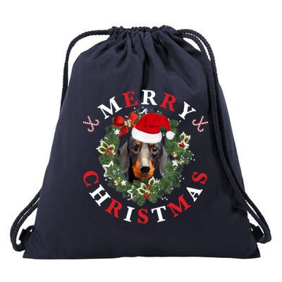 Dachshund Dachshund Dog Dachshund Christmas Cute Gift Drawstring Bag