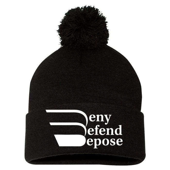 Deny Defend Depose Pom Pom 12in Knit Beanie