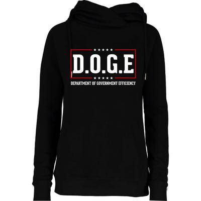 Doge D.O.G.E Department Of Government Efficiency Womens Funnel Neck Pullover Hood